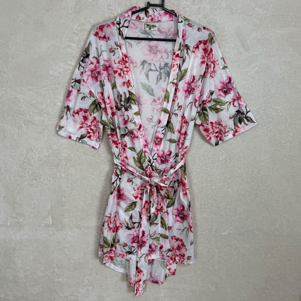 Show Me Your Mumu Floral Kimono Robe One Size Garden of Blooms Belted